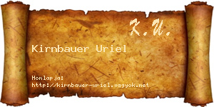 Kirnbauer Uriel névjegykártya